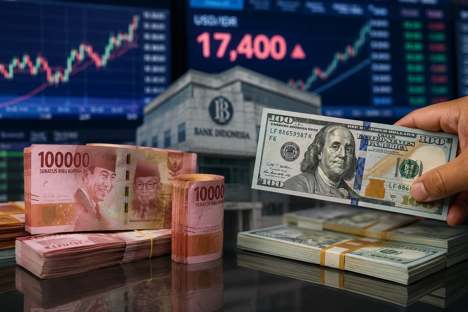 Rupiah Sentuh Level Terlemah