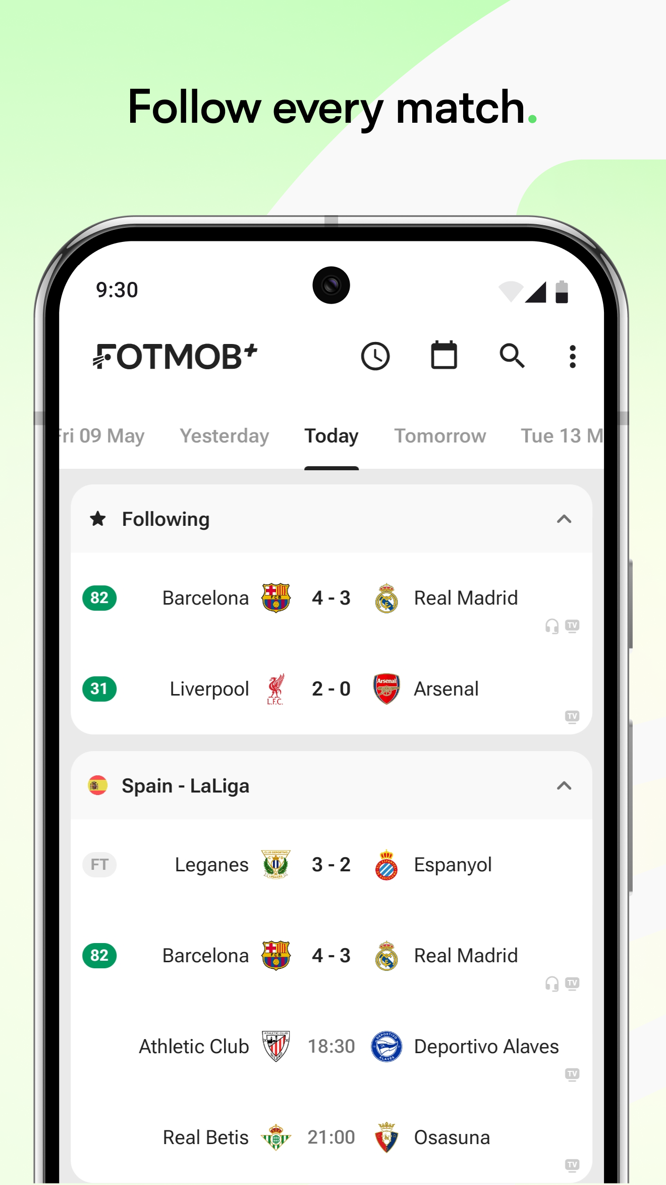 Aplikasi FotMob Android