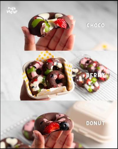 Resep Choco Berry Donut Tanpa Oven